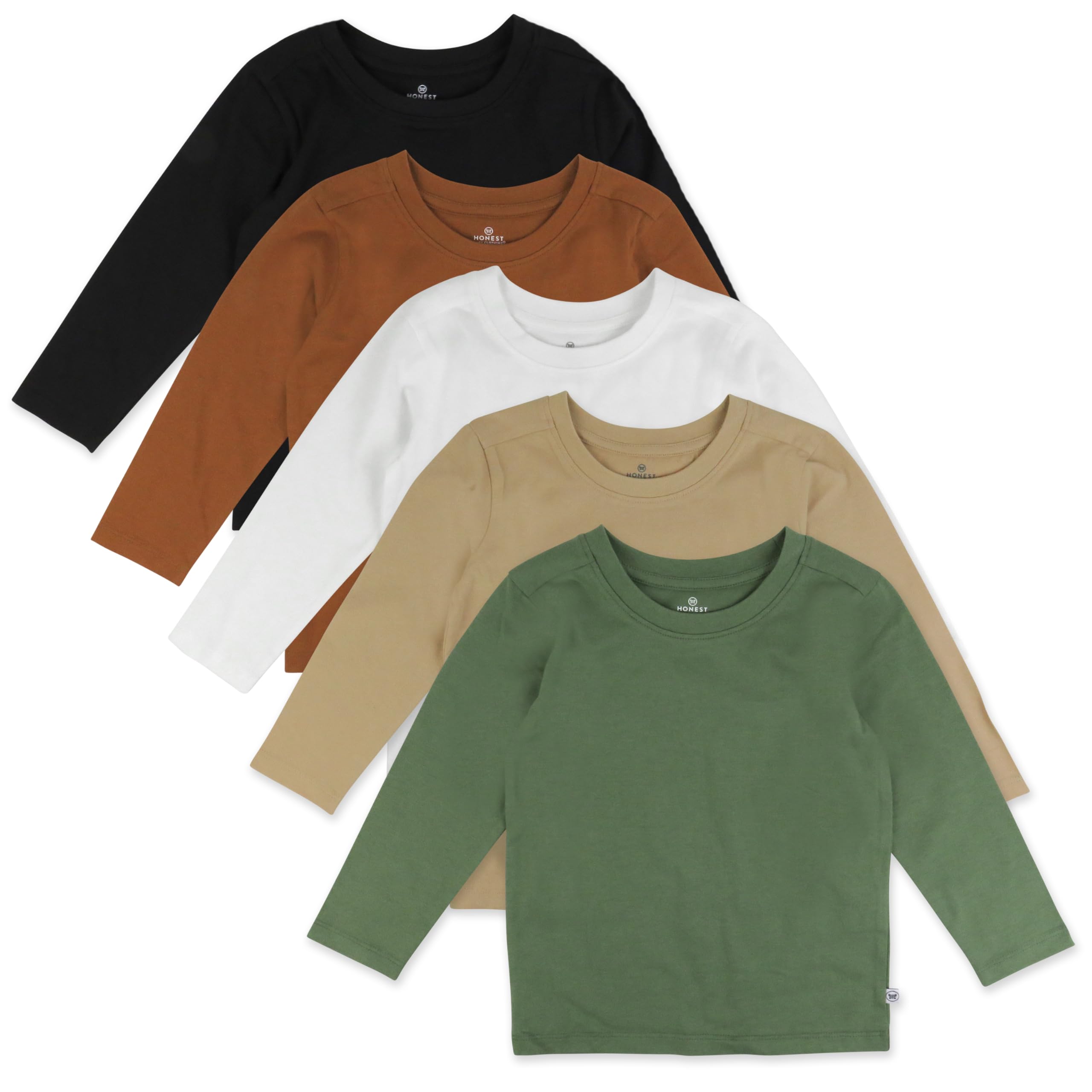 HonestBaby Unisex-Baby Organic Cotton Long Sleeve Tshirts Multipack