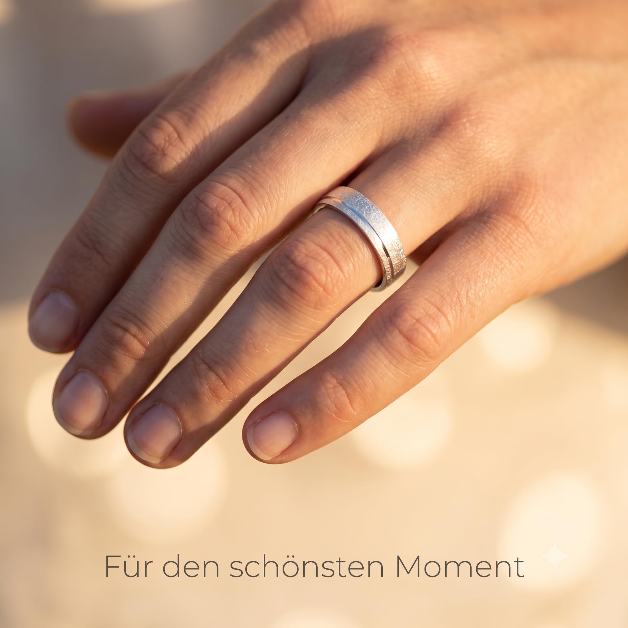 Kolibri Rings 925 Sterling Silber Eismatt Ring Ehering Partnerring Freundschaftsring Unisex - Inkl. Gratis Gravur und Etui