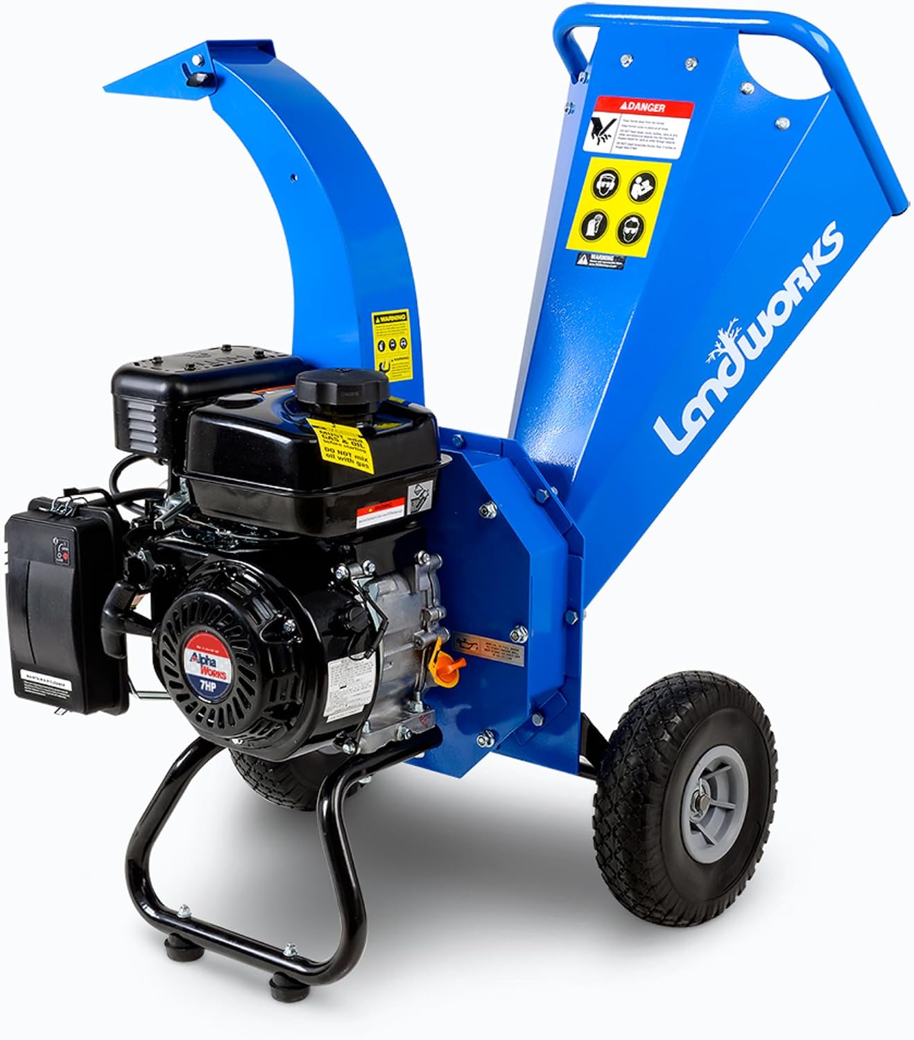 Landworks Mini Wood Chipper Shredder Mulcher Heavy Duty 7HP Compact Design 3" Inch Max Capacity
