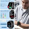 Smart Watch con Alexa Integrada 2026 Monitor de Fitness 1.83" HD Llamadas Bluetooth y Notificaciones Frecuencia Cardíaca Monitor de Sueño Reloj de Fitness IP68 Resistente al Agua con 120+ Modos Deportivos para iPhone Android (Negro) 5