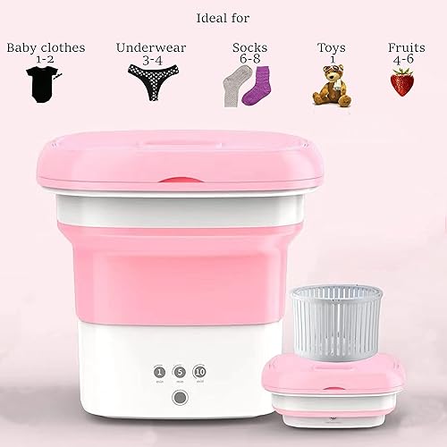 Miniatura 3 de Wana Deco Mini lavadora portátil para viajes, campamento, apartamento, dormitorio, ropa de bebé, ropa interior o artículos pequeños, regalo plegable