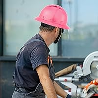 Vista 6 de ProtectX - Cascos de construcción de ala completa, ventilados, aprobados por la OSHA, con suspensión de 6 puntos, Cascos de construcción