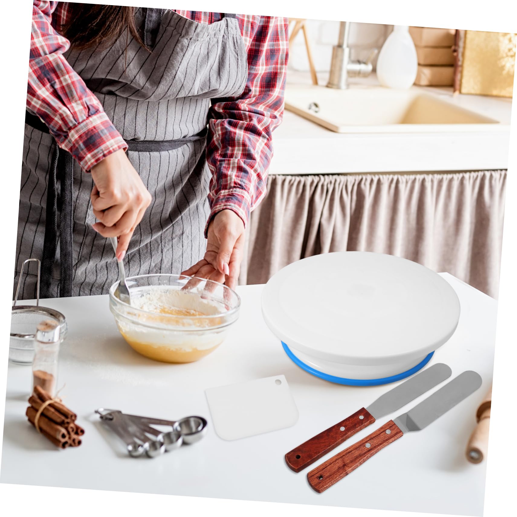 POPETPOP Girevole per Torte Antiscivolo Kit per Decorazione in Pasticceri e Appassionati