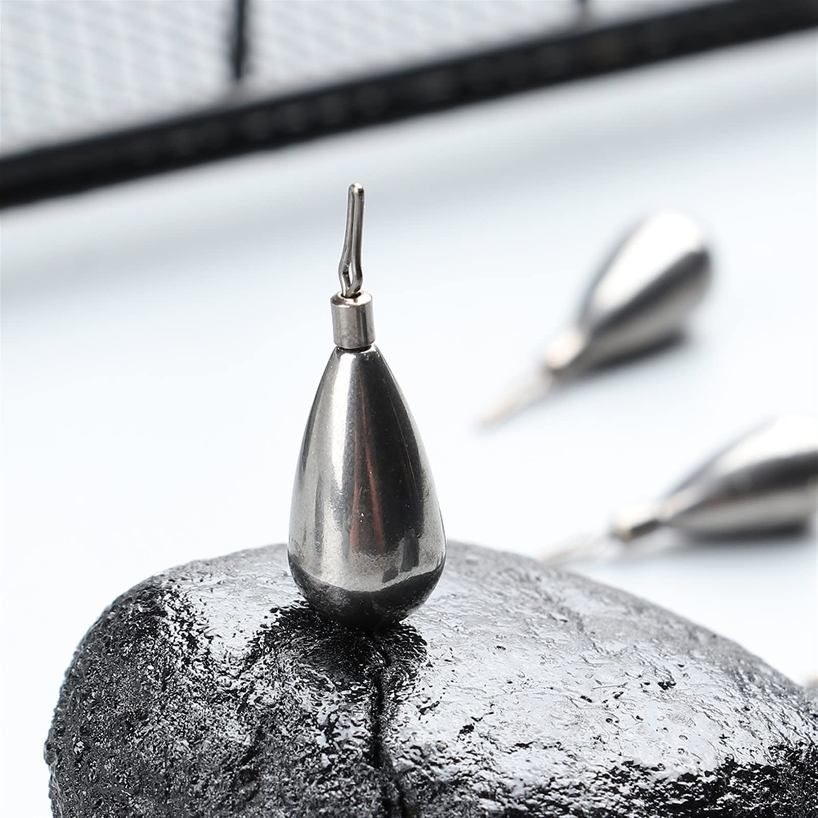 5 sztuk Tungsten Drop-Shot Sinker z krętlikiem 0,9-14g Kropla deszczu Ciężarki do obciążników wędkarskich Akcesoria wędkarskie z główką jigową Wędkarstwo przydenne