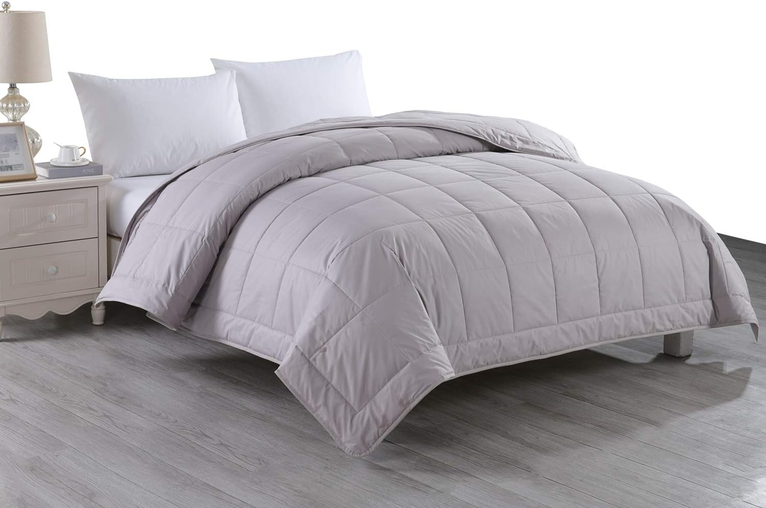 Cotton LoftCottonloft Soft and Warm All Natural Breathable Hypoallergenic Cotton Blanket, Twin, Grey