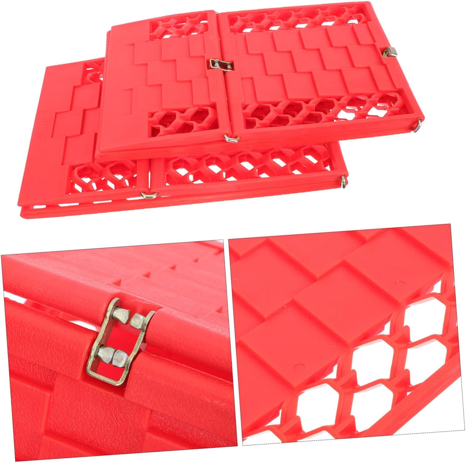 Car Traction Boards 1 Pair Foldable Anti-Skid Tire Accessories for Snow and Mud Sturdy Heavy-Duty Design for-Road Vehicles and Emergency Recovery