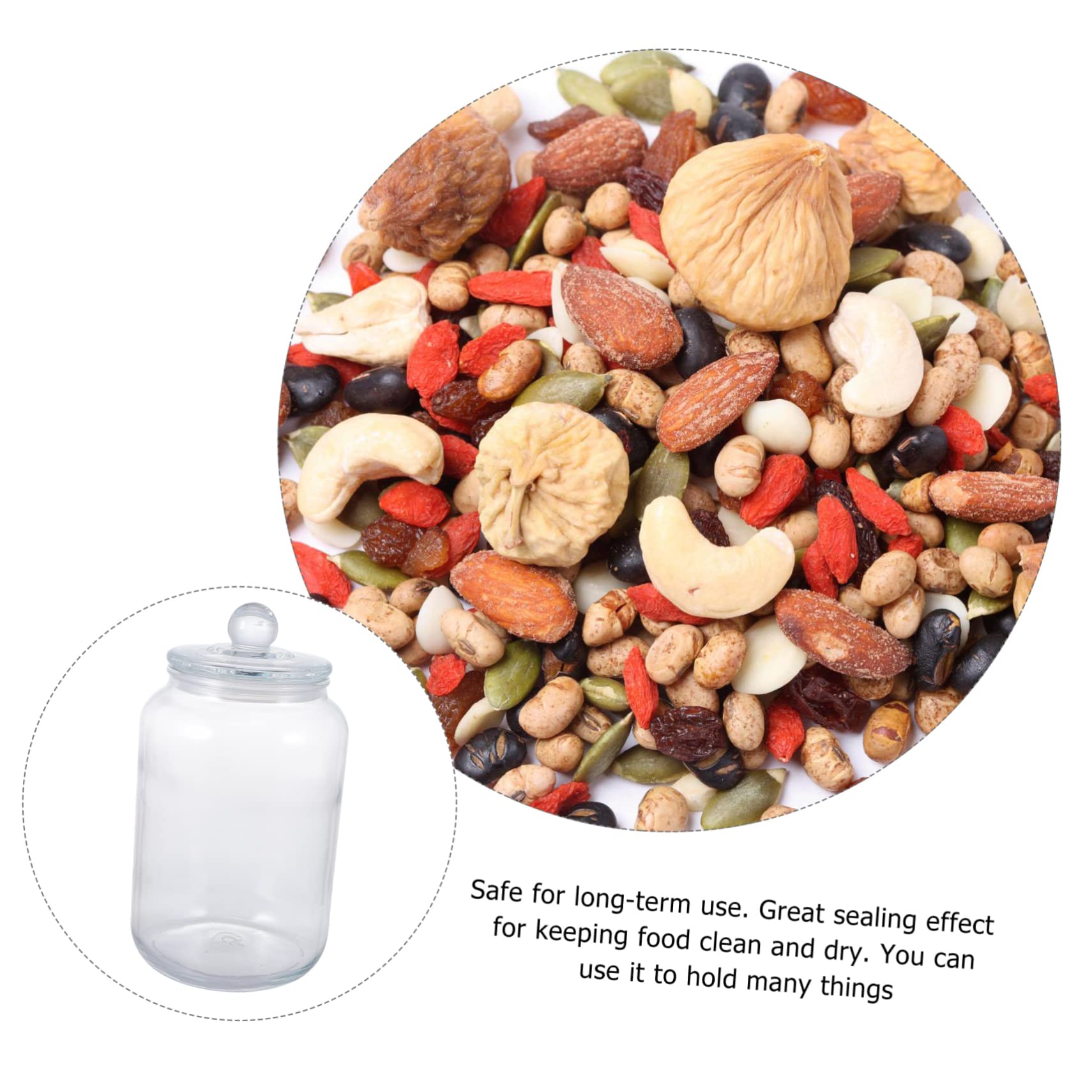 MAGICLULU Vasetto in Vetro Sigillato per Conservazione Alimenti Contenitore Trasparente Cucina Barattolo Ermetico per Cereali Bottiglia Resistente Chiusura di Aria
