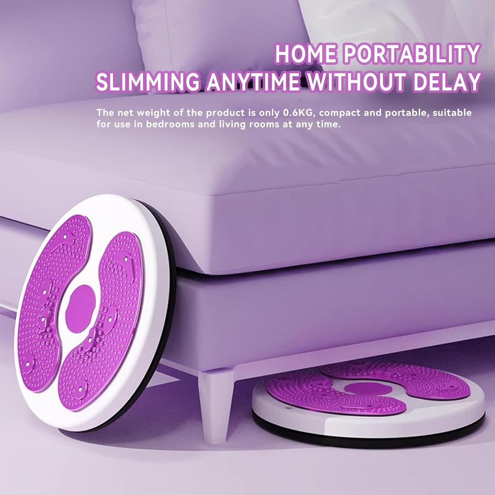 Pedana Rotante Fitness casa, Twist Waist Disc Balance Board con Coulisse, Wister in Vita con Coulisse, massaggiatore Fitness, Giradischi per la casaPink,One Size