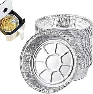 Insatser För Luftfritös 50 Stycken Steamer Insatser | Oljetåliga Aluminiumfolie Luftfritös Liners För Ångkokare Mikrovågsugn Brödrost Och Ugn Bakning Restaurang Kött Och