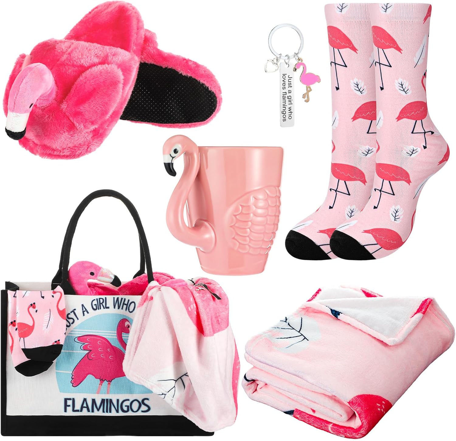 Buryeah 6 Pcs Cute Gifts for Flamingo Lovers, Pink Flamingo Gifts for Women Girls for Mother's Day Teacher's Day Birthday