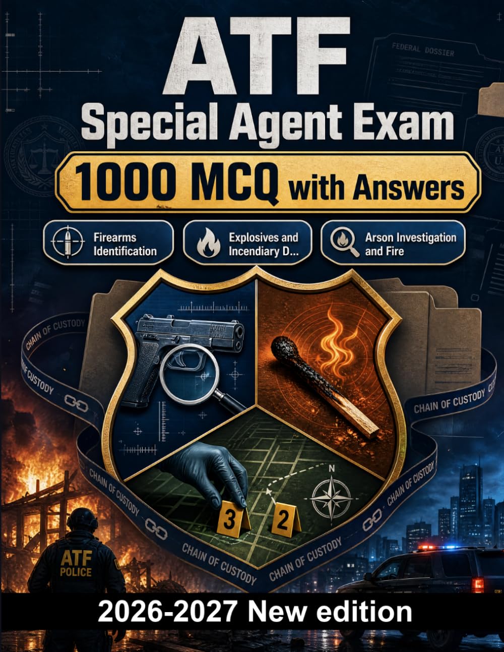 ATF Special Agent Exam : 1000 MCQ with Answers: Firearms regulations, arson analysis, and tactical field procedures. Essential study guide for federal investigative authority mastery