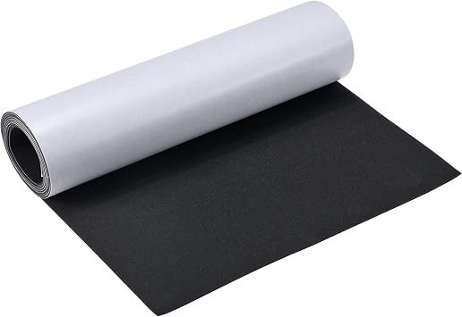 MECCANIXITY EVA Foam Sheets Black Self Adhesive Back 6.56ft x 11.8 Inch 1mm Thickness