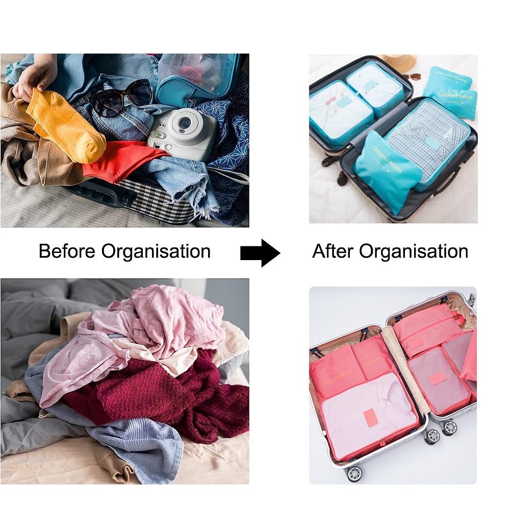 Organize Like a Pro: 6-Piece Travel Storage Set for Effortless Packing – Explore Emporium Co