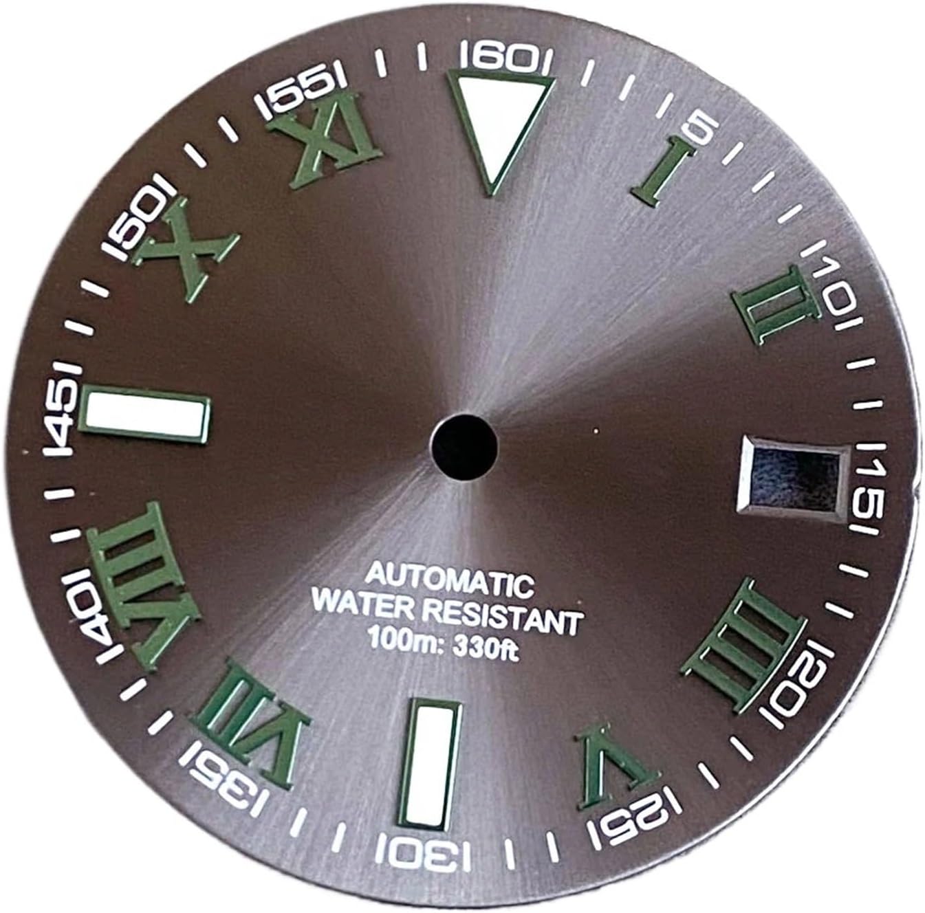 29mm Gray Watch Dial Fit NH35 NH35A NH36A Steel Green Roman Numerals Index Hand Set Parts Accessories