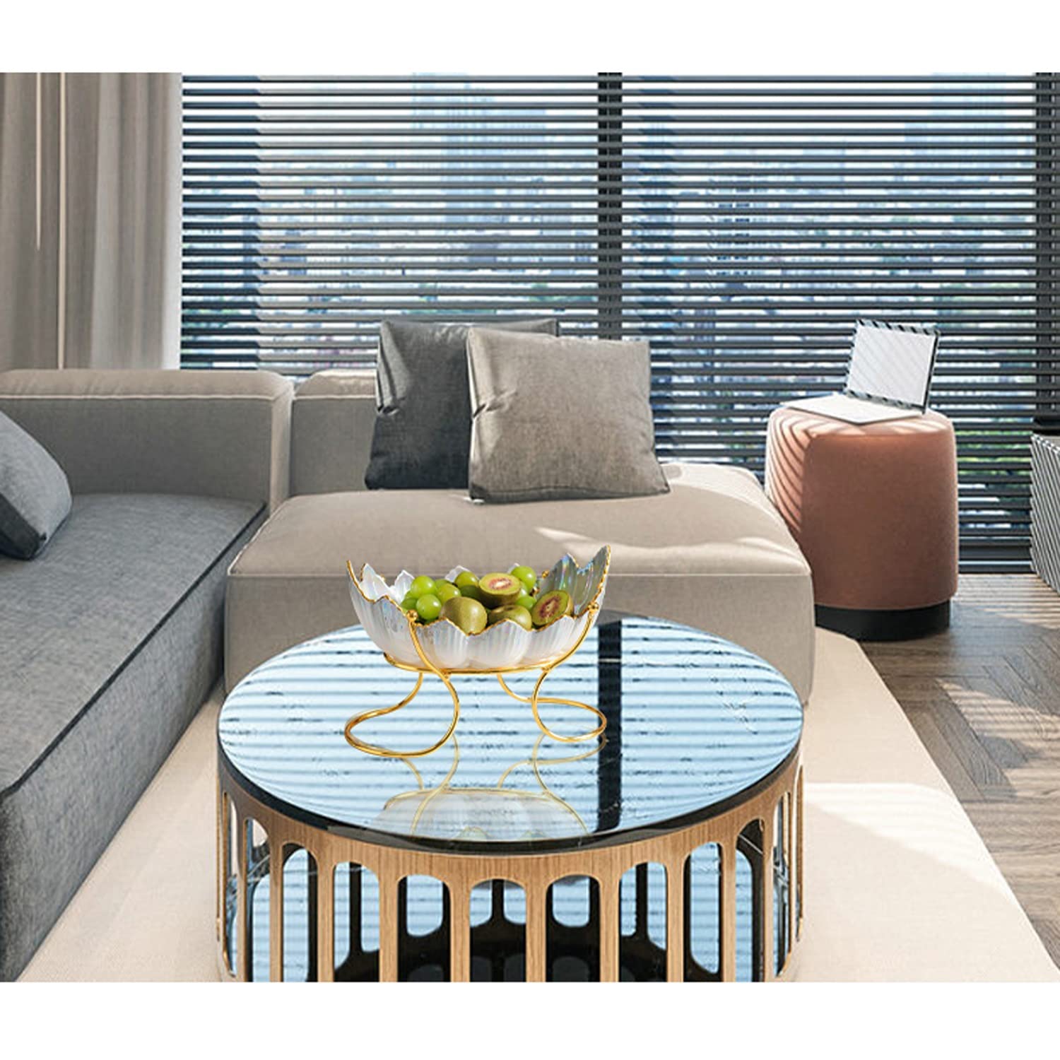 miska na cukierki, Lekki ceramiczny talerz na suszone owoce z cokołem, stojak orzechy jagodowe, taca do przechowywania przekąsek słodycze dekoracji salonu w domu/taca B
