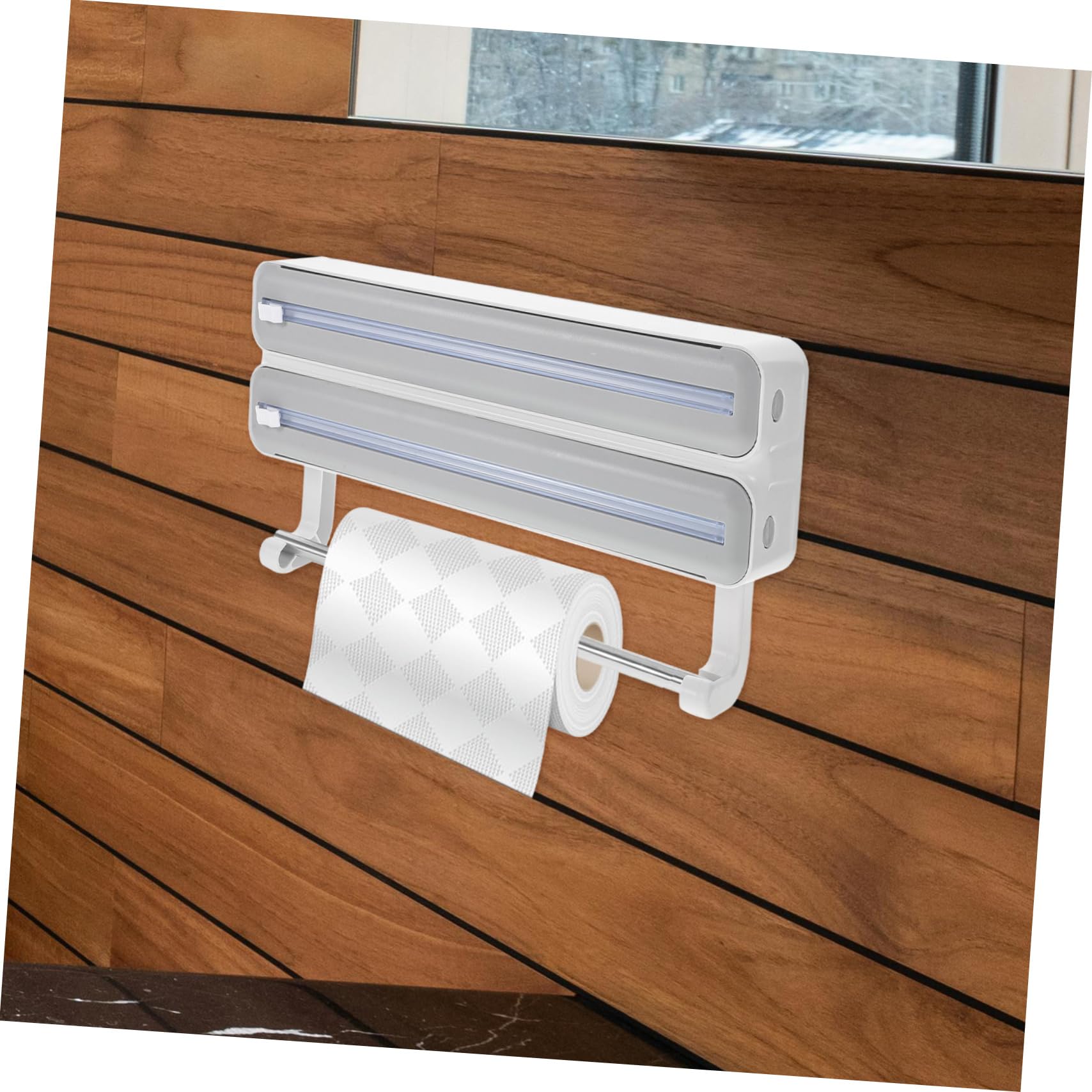 OUNONA Dispensador de Film Transparente Abs Cortador de Doble Capa