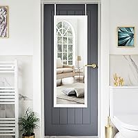 Vista 42 de NeuType Espejo arqueado de longitud completa, 71 x 32 pulgadas, espejo grande de cuerpo completo con marco de metal de aluminio, protección contra