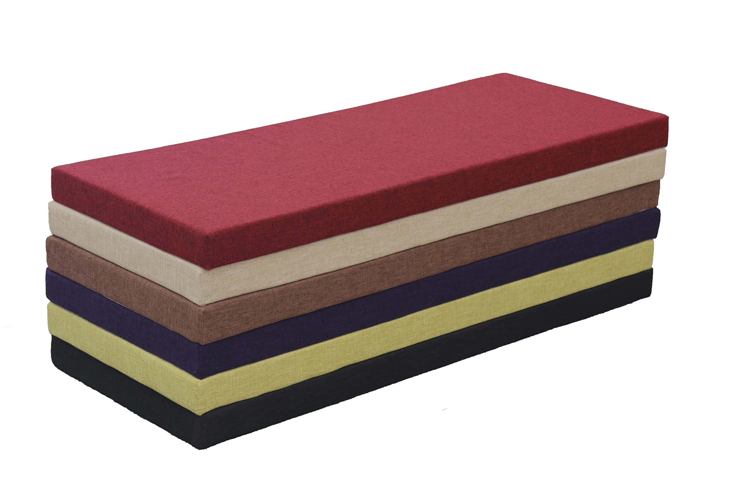 Coussin pour banc ou canapé - Couleur : rouge - Taille personnalisée