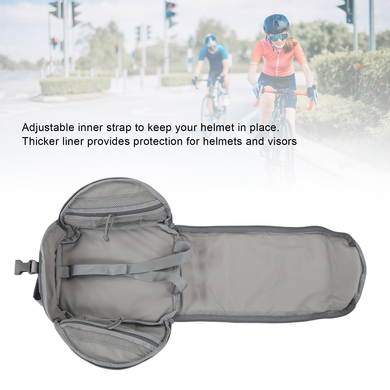 Borsa per Casco da Esterno, Borsa per Casco da Campeggio, Borsa per Casco in Tela AntiGraffio per Elmetti Protettivi, Borsa per Casco da Bicicletta Impermeabile in Nylon per Bici