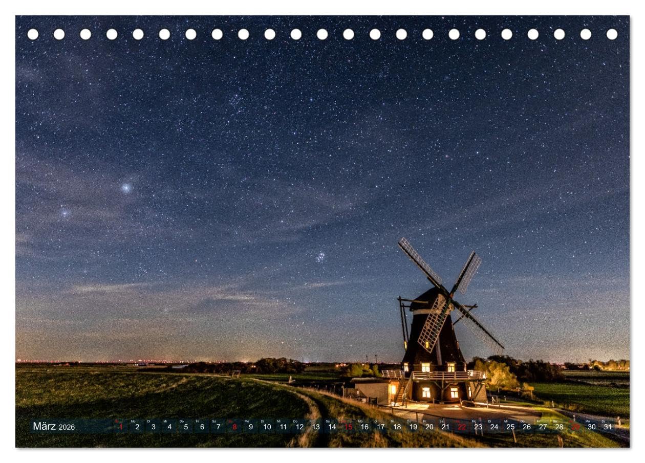Pellworm - Das Inselparadies (Tischkalender 2026 DIN A5 quer), CALVENDO Monatskalender: Stimmungsvolle Bilder dieser paradiesischen Nordseeinsel bei Tag und Nacht