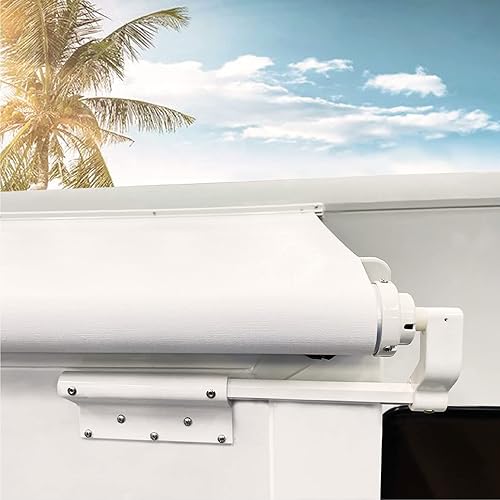 Miniatura 7 de Awnlux Toldo deslizante para caravana, kit de montaje de cubierta de toldo deslizante, blanco, 5 pies 6 pulgadas (5 pies 1 pulgada de tela)