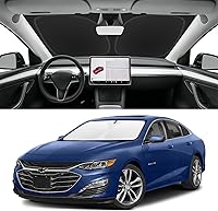 Vista 91 de Parasol de parabrisas de ajuste personalizado para Nissan Titan 2017-2024, bloquea los rayos UV y el calor, parasol de ventana delantera, fácil