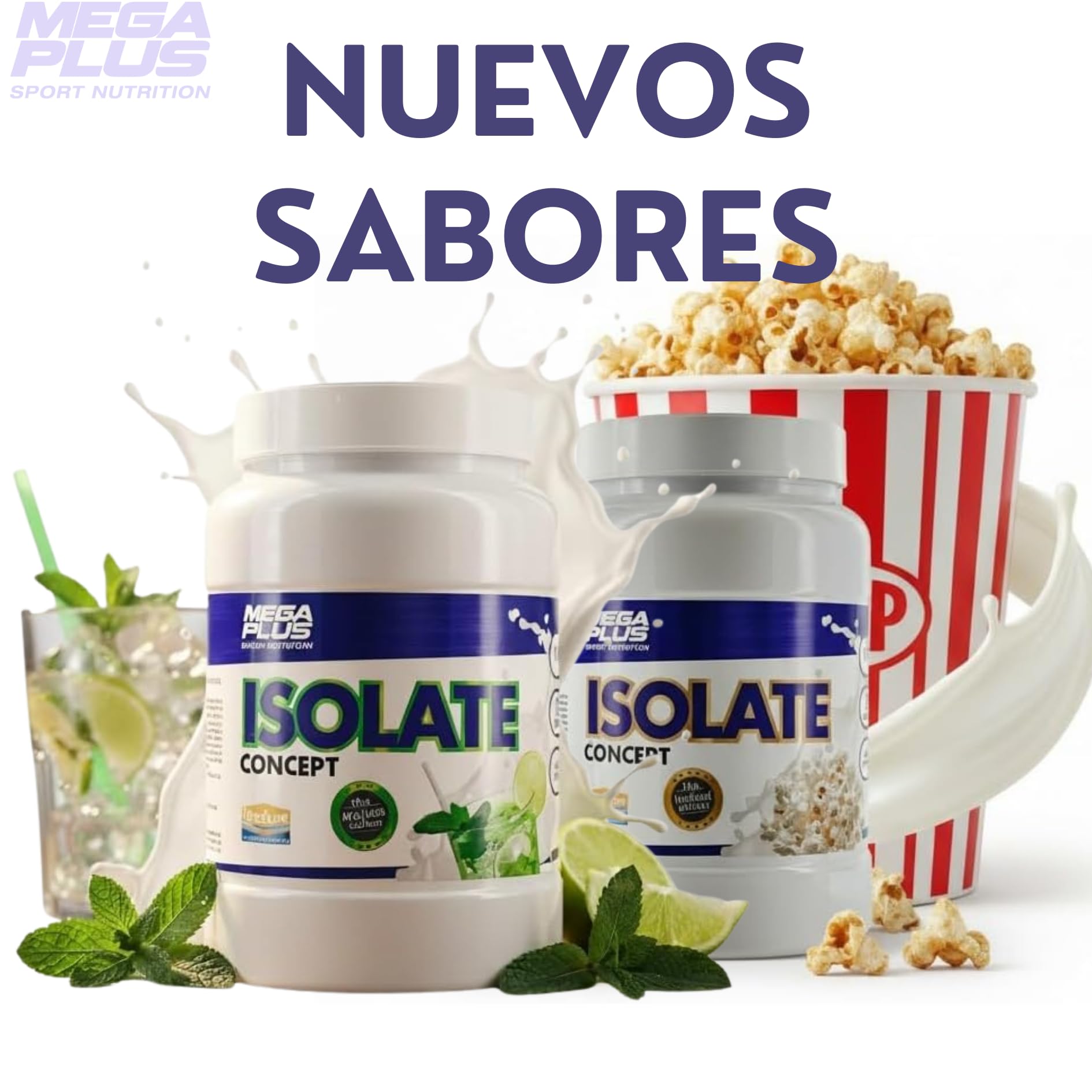 Proteína Isolate Concept - Mega Plus - DigeZyme - Proteina En Polvo Aislada De Suero De Alta Pureza Para Definición Muscular Y Recuperación - Proteina Isolada y Leche En Polvo - Proteina Chocolate 1kg