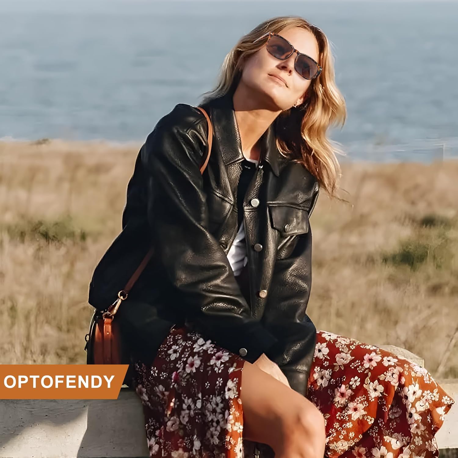 OPTOFENDY Reader Sunglasses for Women Men, Full Lens Outdoor Reading Sunglasses with Spring Hinge, UV400 Protection - Image 2