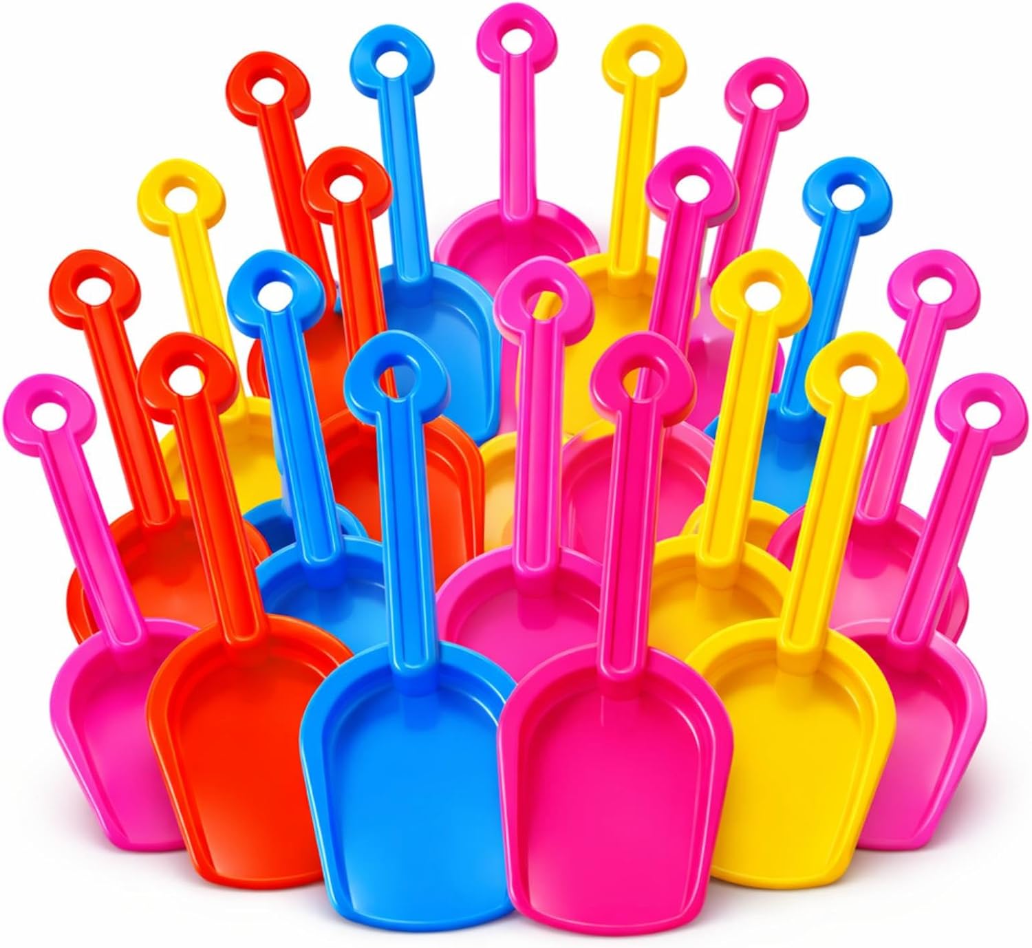 24 Pack Beach Shovels for Kids - Heavy Duty Plastic Beach Toys Small Shovel Set, Sand Garden Digging Tools for Toddlers Adults, Winter Summer Outdoor Play Spade Scoop Trowel Accessories