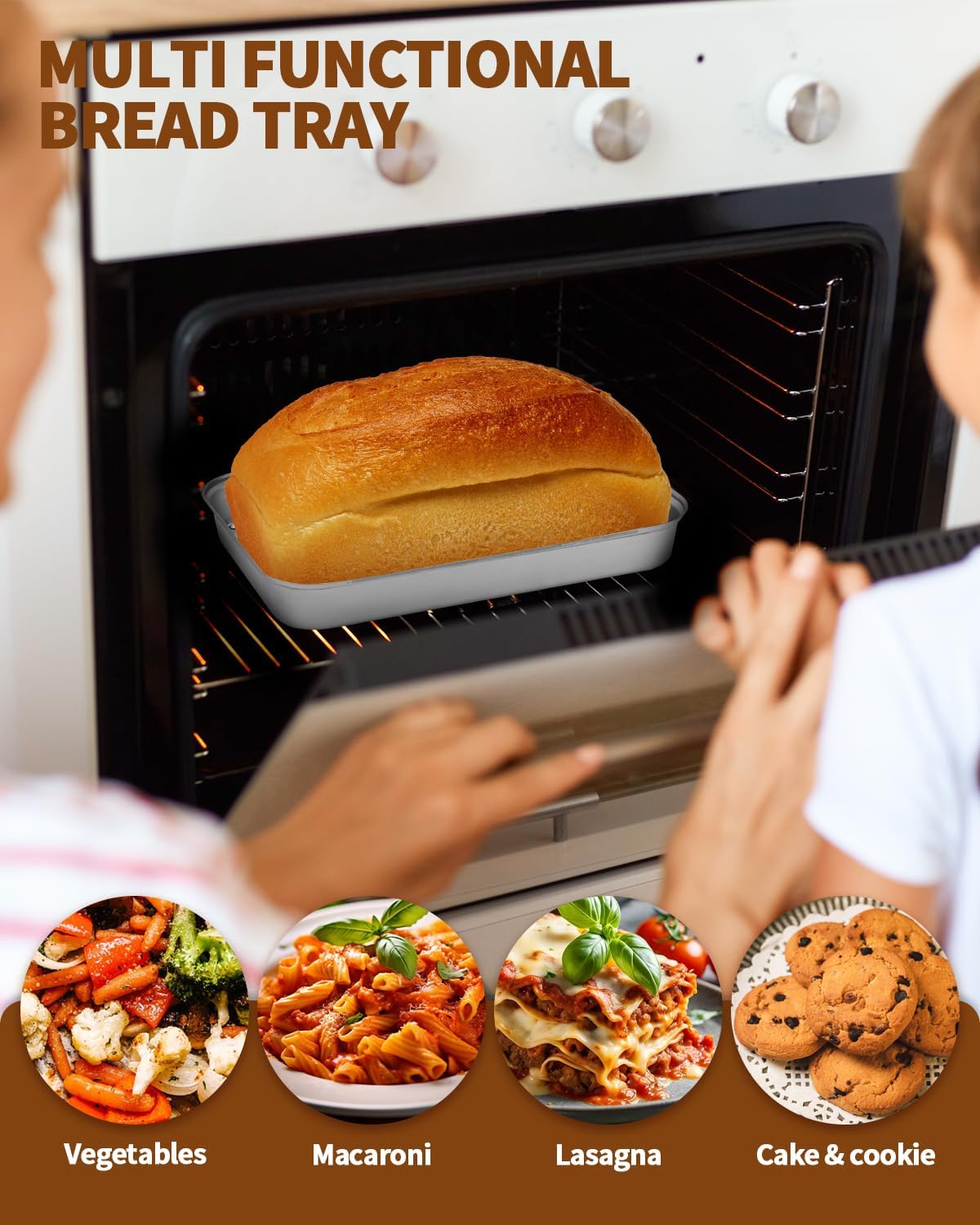 Breading Trays Set of 3 - Stainless Steel Dredging Trays for Breading, Marinating & Food Prep, Interlocking Breading Station for Chicken, Fish, Baking, Oven-Safe (8.5" x 5.8" x 1.2")
