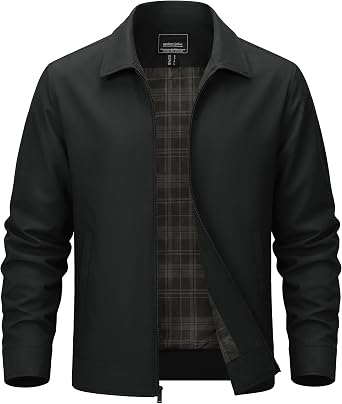 TACVASEN Mens Lightweight Jacket Water-repellent Windbreaker for Fall Winter