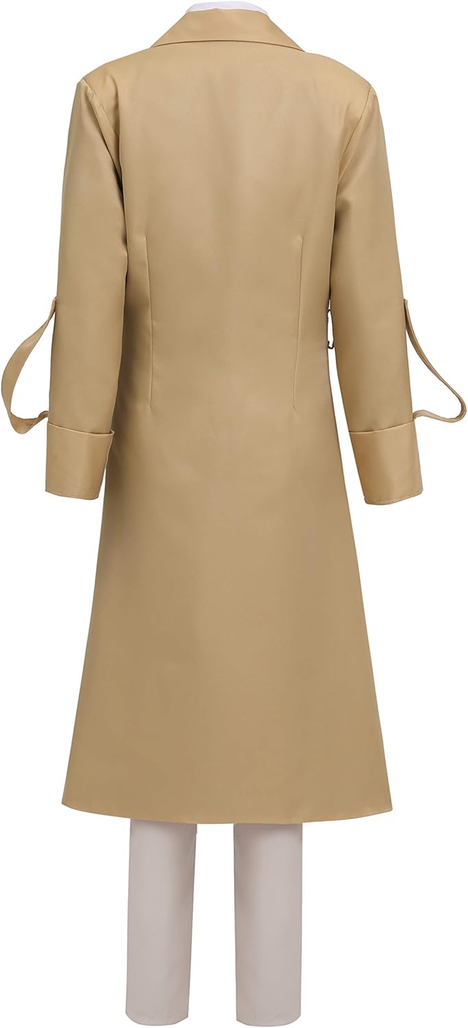 Women's Brown Long Coat Cosplay Costume Halloween Outfit