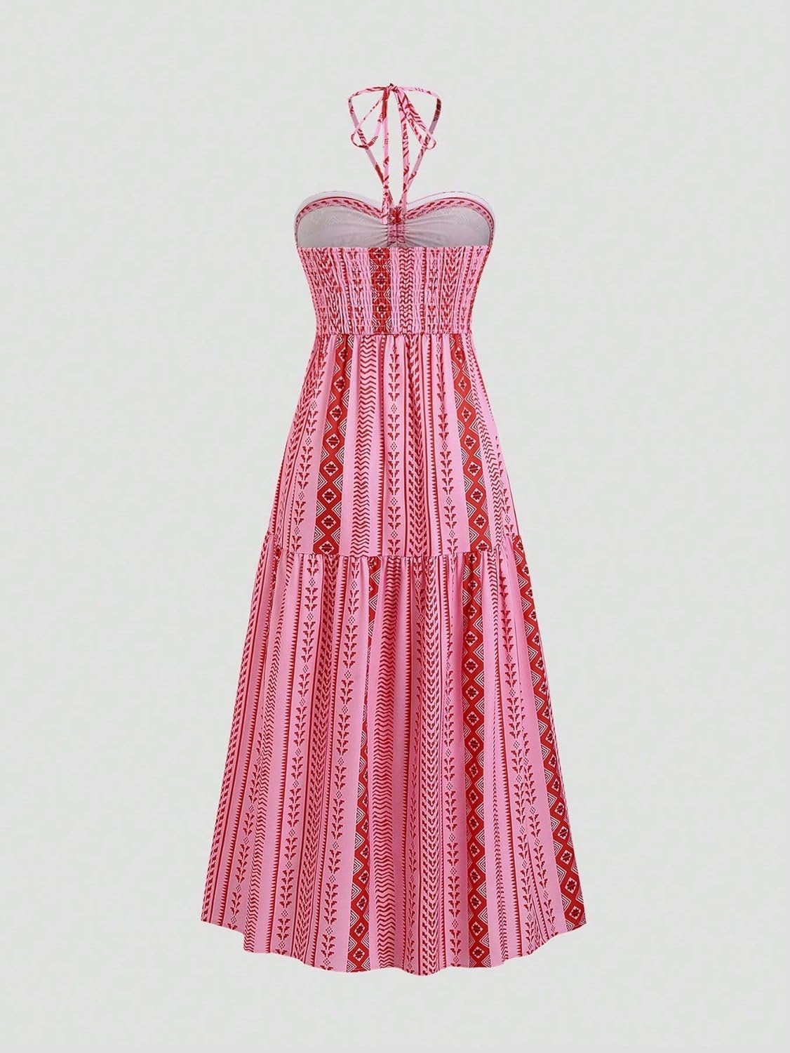 SKAYS Women's Summer Dress Halter Boho Maxi Dress Vacation Beach Floral Outfits Backless Casual Elegant Party - Image 3