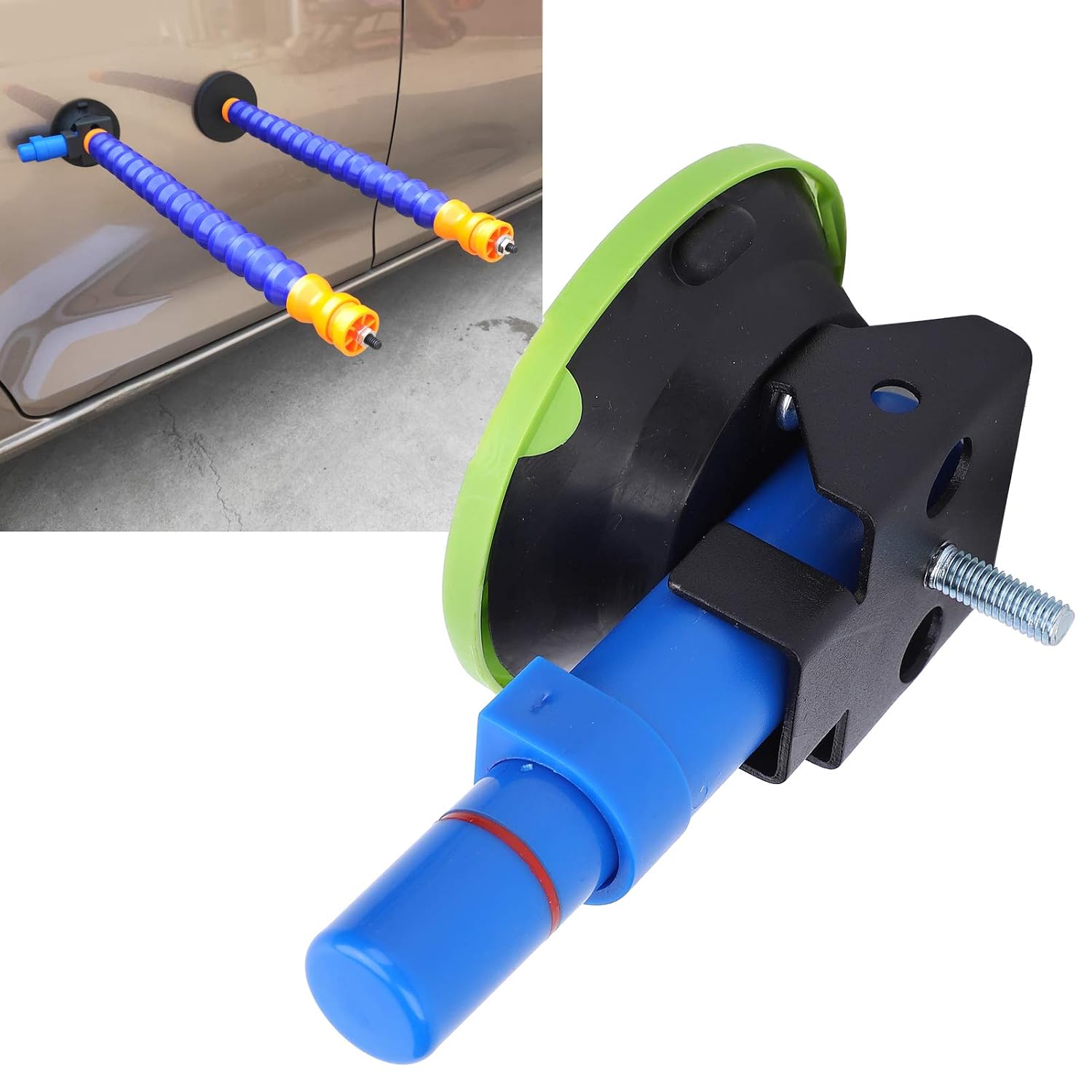 Hand Pump Suction Cup 3 in Hand Pump Suction Vacuum Cup with M6 Threaded Stud Heavy Duty Car Dent Repair Suction Lifter with Rubber Cups, Tools