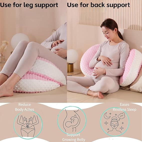 Pregnancy Pillows for Sleeping, U Shaped Full Body Pillow for Pregnancy Women,Maternity and Nursing Pillow Support for Belly, Back, Legs, Hips (Blue)