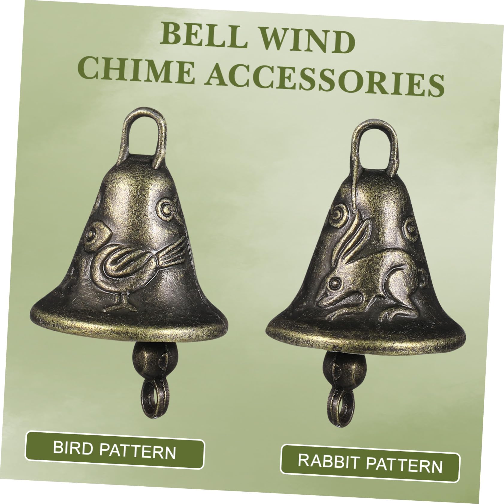 Generic 40 szt. Dzwonki ze stopu w stylu vintage do dzwonków wietrznych i wiszących ozdób Wielofunkcyjne metalowe dzwonki do dekoracji feng shui Obroże dla psów Breloki do kluczy Akcesoria