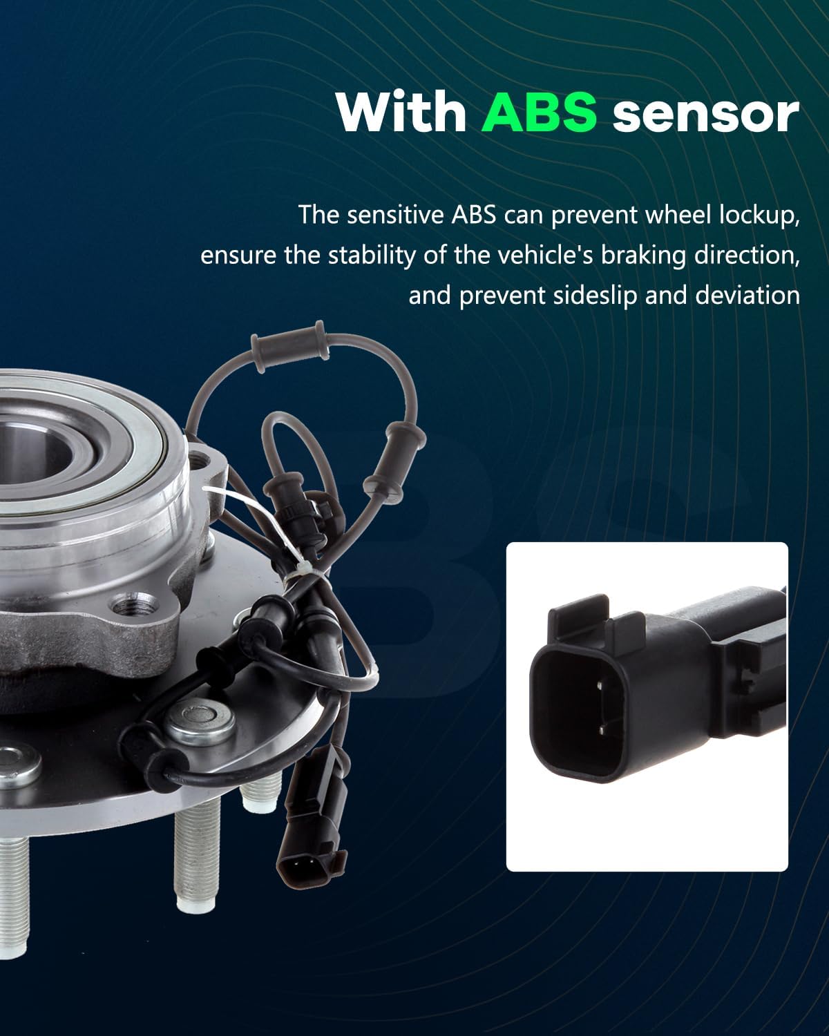 SCITOO Wheel Hub Wheel Bearing Assembly Front Compatible with 2006-2008 for Dodge for Ram 3500 2006-2008 for Dodge for Ram 2500 2006-2008 for Dodge for Ram 1500 515101 W/ABS fit 4x4 Type