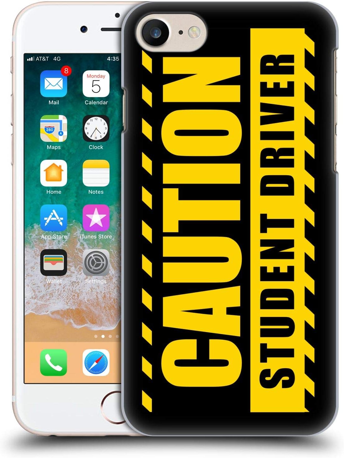Head Case Designs Caution Student Driver Signs Hard Back Case Compatible with Apple iPhone 7/8 / SE 2020 & 2022