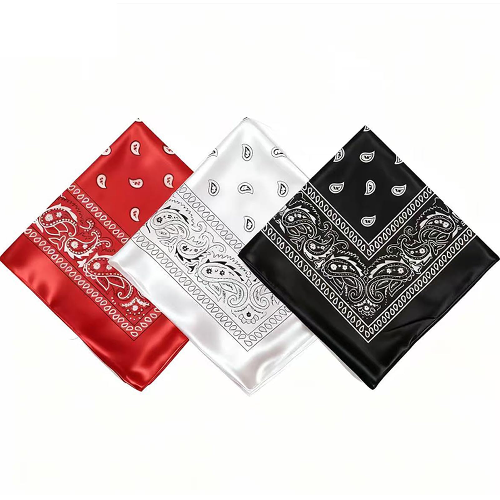 Ceoxthao Unisex Black Stylish Bandanas For Women And Men, Cowboy Accessories, Cowboy Neckerchief, Versatile Neckerchiefs With Vibrant Patterns, Pirate Linen Head Scarf Neckerchief, Printed Headband Handkerchief