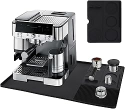 Sgizoku Silicone Coffee Machine Mat, Detachable Tamp Mat Compatible with Ninja Espresso Machine,Fits for Most Countertop Coffee Machines, Non Slip Heat-Resistant Coffee mat with Raised Edges