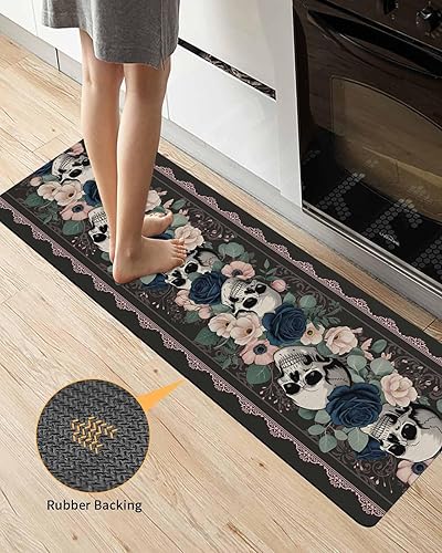 Miniatura 5 de Tapete de baño de Halloween para bañera, antideslizante, de secado rápido y absorbente, de tierra de diatomeas, tapete lavable para cocina, tapete