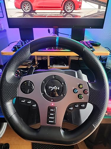 Amazon.co.jp: PXN V9 PCゲームレーシングホイール、270°/900