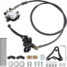 Mini Bike Hydraulic Disc Brake Caliper Kit with Rear Brake Caliper Mounting Bracket Adapter for Monster Mega Moto 80cc 105cc MMB80 Minibike Coleman RB100 RT100 Powersports PartsBLACK