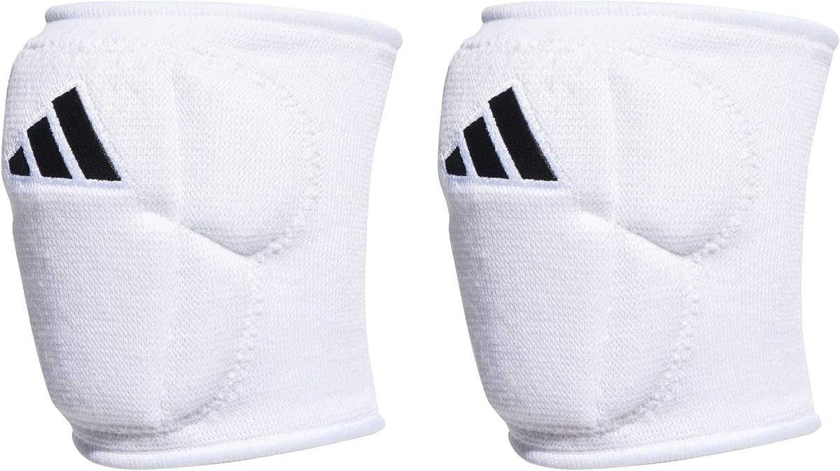 Adidas Unisex-Adult 5-Inch Volleyball Kneepads, White/Black, Large