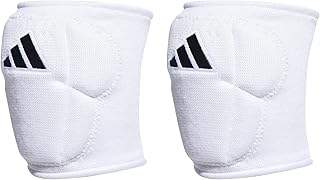 adidas Unisex-Adult 5-Inch Volleyball Kneepads, White/Black, Large
