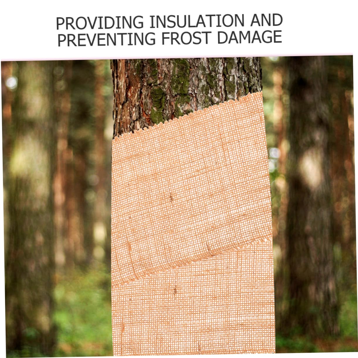 Brauner Baumstammschutz aus Jute Gewebe 0, 3x10m für Gartenbäume