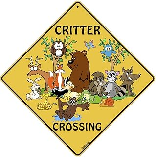 CROSSWALKS Critter Crossing 12" X 12" Aluminum Sign (X268)