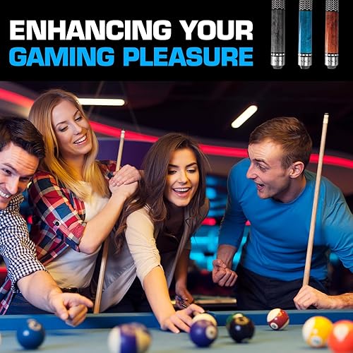 Miniatura 7 de Banly Tacos de Billar - Tacos de 58" de madera de arce canadiense con punta de 12.5mm de baja deflexión, palo de billar para control de precisión en