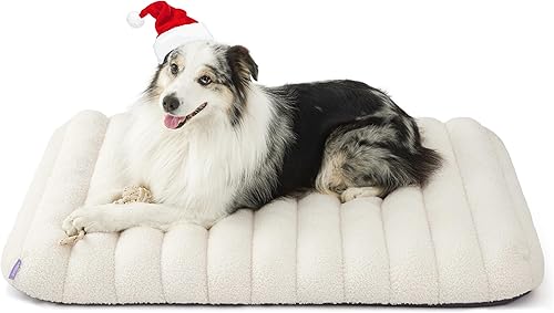 LE SURE Linda cama ortopédica para perros de tamaño grande, impermeable, elegante cama plana para mascotas con funda extraíble lavable, tapete