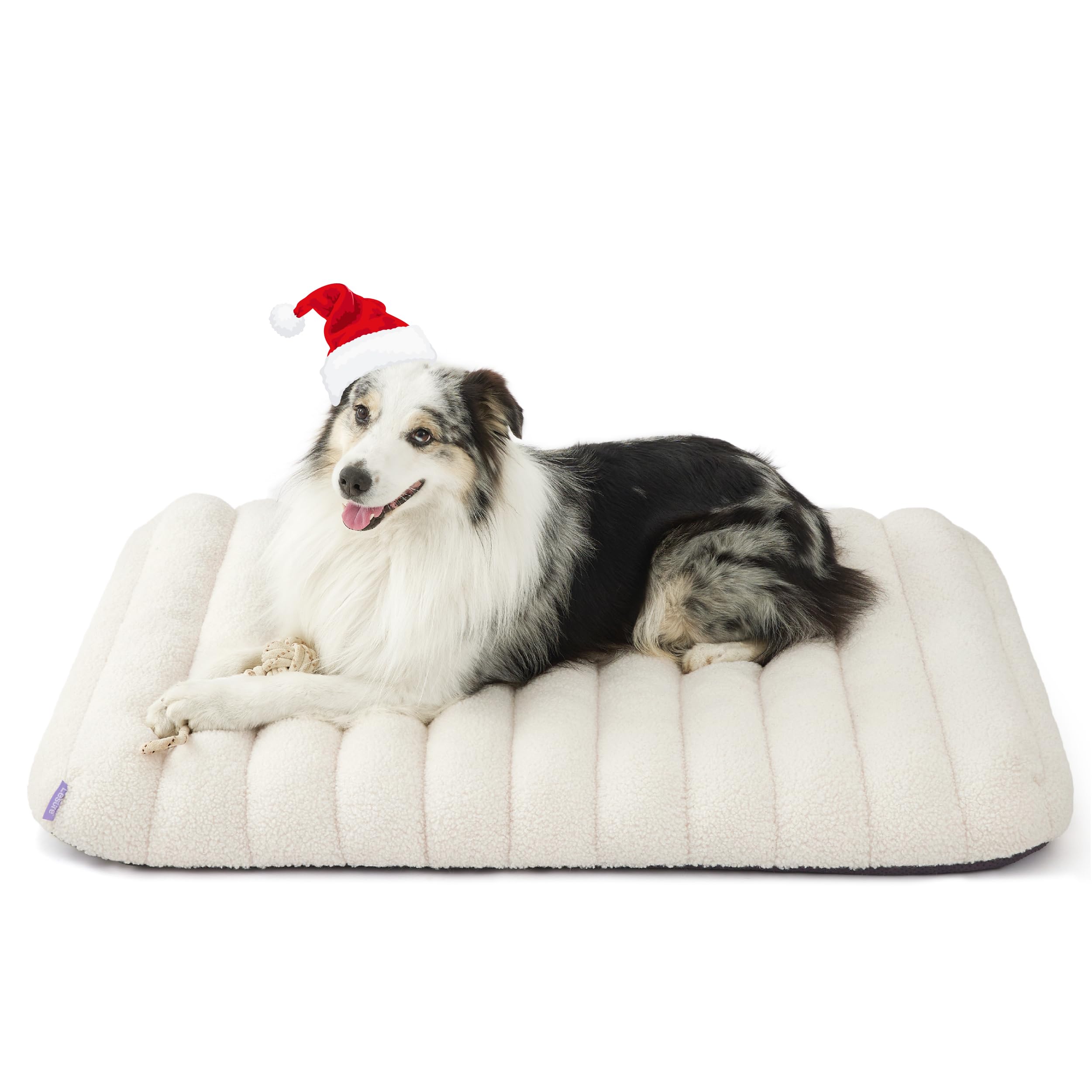 LE SURE Cute Orthopedic Dog Bed Large Sized Dog Waterproof Chic Flat Pet Beds with Removable Washable Cover